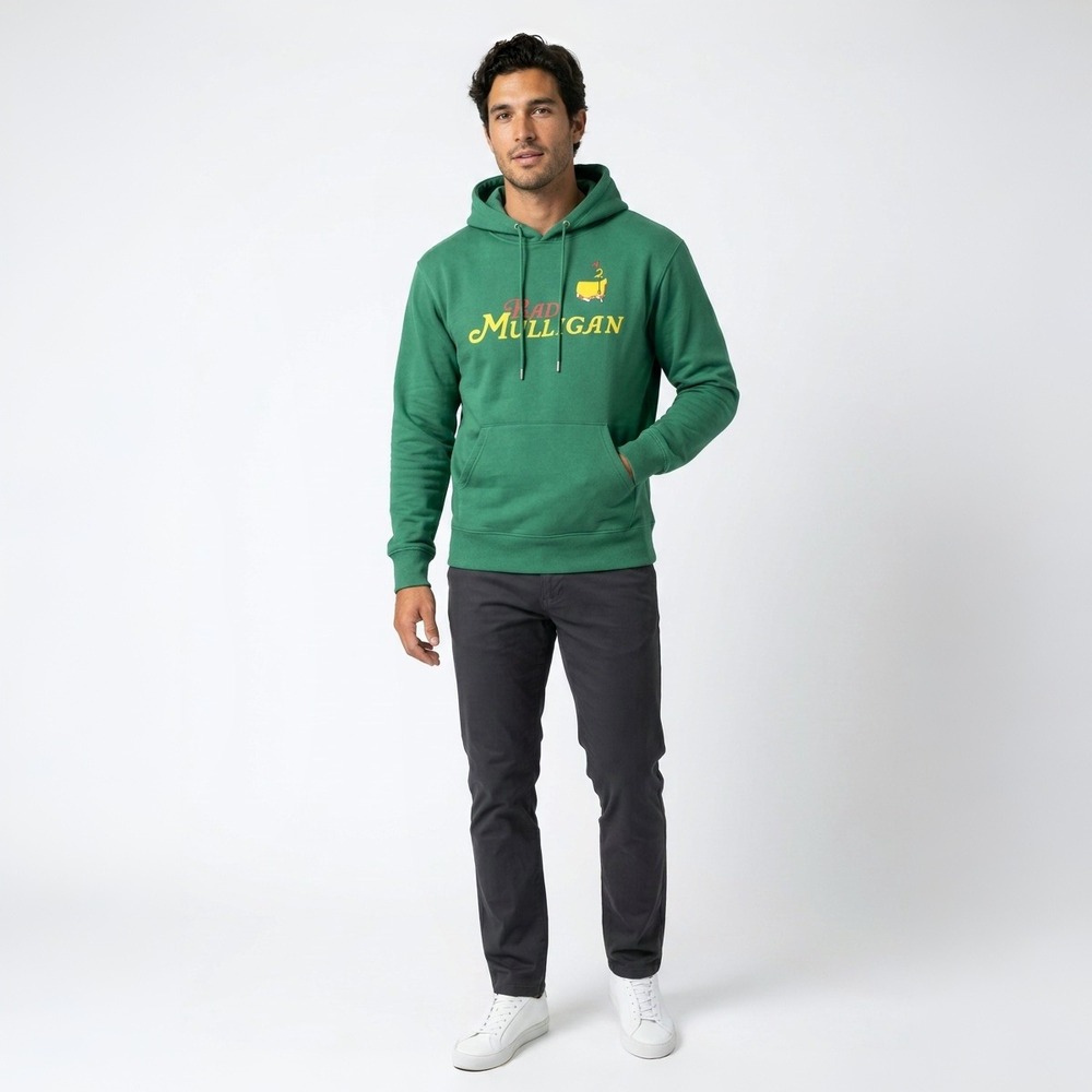 Bad Mulligan Masters Golf Hoodie Sweatshirt Green Graphic Men's Size Small NWT